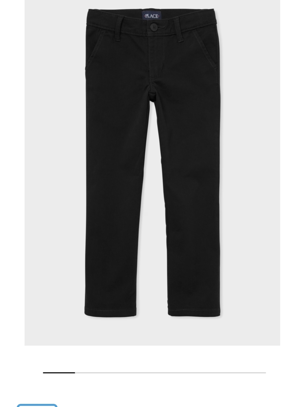 The Children's Place Black Straight Chino Pants Stretch Size 14 Nwt